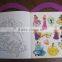 2015 hot sale eco-friendly high quality children coloring and sticker book
