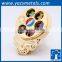 Manufacturer custom gold silver glitter metal dual layer spin coin