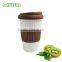 Coffee mug heat-resistant ceramic mug with silicone lid and sleeve