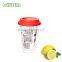 Double wall glass cup for coffee/tea/milk/water with silicone sleeve and lid wholesale