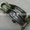 drop forged hardware alloy steel/carbon steel lifting hoist two wheel close/open hook/link/ring type steel pulley block
