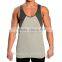 Dry fit polyester grey with dark grey fashion mens tank top stringer