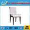 Black and white mixed color pu dining chair with steel legs