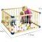 Solid Wood Kids Playpen Wooden Baby Playpen Easy Assembly