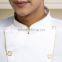 White customized with good quality double breasted cotton/polyester hotel chef uniform