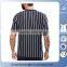custom latest t shirt designs for men/wholesale striped t-shirt made in China