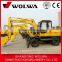 good priced 8t 0.3cbm bucket capacity small wheel excavator