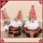 Cute santa claus style wicker gift basket set christmas ornaments 2016