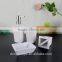 Factory direct 4 pcs Ceramic bathroom set with wooden cover