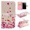 For samsung galaxy s6 PU flower pattern flip wallet leather mobile phone case