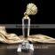 Clear crystal sport trophy badminton trophy