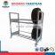 Factory price stand pallet racking heavy duty warehouse tire storage rack with wheels