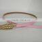 Wholesale Leaf Pattern Alloy Buckle Sex Women Lady Thin PU Waist Belt
