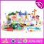 2017 Top fashion funny children activity toys wooden train tracks toys W04C066