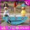 New Design Pirate Toy Wooden Stacking Balance Blocks for Kids W11F056