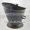 household big galvanized coal bucket with wood handle