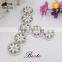 Elegant slipper white color rhinestone bead shoe upper for women shoes