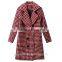 High quality cashmere wool wide sleeve woman coat