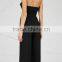 Wholasale Women Apparel Cool Strapless Black Crepe Jumpsuit(DQE0119J)