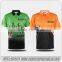 Sublimation mens pique polo shirt with front button pocket