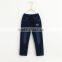 Swan embroidery bow pocket casual denim trousers