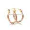 Traditional Imitation Gold Plated Hoop Earrings