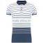 MGOO 100% Cotton Pique White Woven Stripe Polo Blue Tie Dye Color Short Sleeves Custom Polo