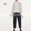 Woman Unique Hem Design 2017 Custom Lady Pullover Crewneck Plain Knit Fabric Sweatshirts