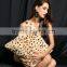 YR165 New Style Leopard Print Luxury Rex Rabbit Fur Cushion Cover
