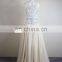 Hot Sale Scoop Neckline See Through Back Chiffon Crystal Embellishments Patterns Long Prom Dress