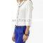 CHEFON Custom embroidered womens white long sleeve cotton blouse 2016