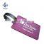 Customized Custom logo promotional plastic luggage tag / pvc luggage tag