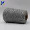 Ne16/1 metal fiber 5%-polyester fiber 95% twist with Ne32/2 black rayon/viscose  fiber yarn-XT11166