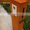 Outdoor corten Steel lockable mailboxes for apartments building
