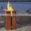 Iron Wood Burning Corten Steel Outdoor Metal Fire Pits With Chimney