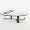 Solid surface white marble coffee table convertible coffee table to dining tables for furniture
