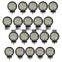 20x 540W Round Flood LED Work Light Bar Offroad Driving Lamp For SUV Boat Truck 27W