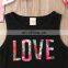 100% Cotton Floral Short Outfit Summer China Yiwu Girls Clothing Sets