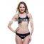 Hot sale swimsuit Come here daddy letter print split plain bikini