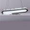luxury crystal pendant lights stainless steel dropped led dining room hanging chandelier