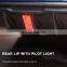 Carbon Fiber Style Car Bumper Rear Diffuser And Rear Spoiler Bodykit Carbon Fiber Rear Lip With Light For Infiniti QX50 QX50L