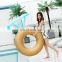 Factory Custom Inflatable Water Diamond Swimming Ring Gold Diamond Ring Floating Underarm Swimming Ring
