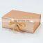Luxury rose gold rigid folding magnet paper gift shipping boxes for retail packaging