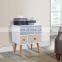 White 4 drawers Modern Night Stand Table