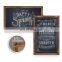 Rustic Torched Wood Magnetic Wall Chalkboard Small Size 11x17inch Framed Decorative Chalkboard