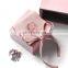 PandaSew 6x6 cm Pink custom jewelry packaging bag logo printed microfiber jewelry gift packaging pouch