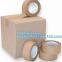 Kraft Paper Gummed Tape Kraft Paper For Heavy Packing,150um x 30mm x 150M Brown kraft paper strip tape with PE coated