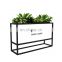 Square large metal outdoor pots stand garden flower pots in bulk flower stand planter box