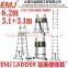 6.2m 2 in 1 telescopic ladder single ladder 6.2m A type ladder 3.1m+3.1m