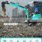 HENGWANG HW-17 1.7 ton rake attached small crawler excavator for trenching